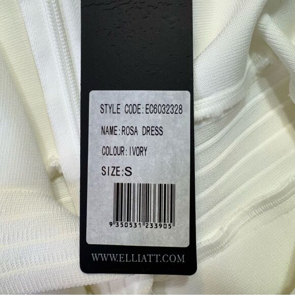 NEW Elliatt Rosa Bodycon Midi Dress Ivory Size Small - Picture 8 of 10